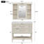 Meuble-lavabo 36 po avec armoire à pharmacie et miroir - 4 tiroirs, structure en bois massif
