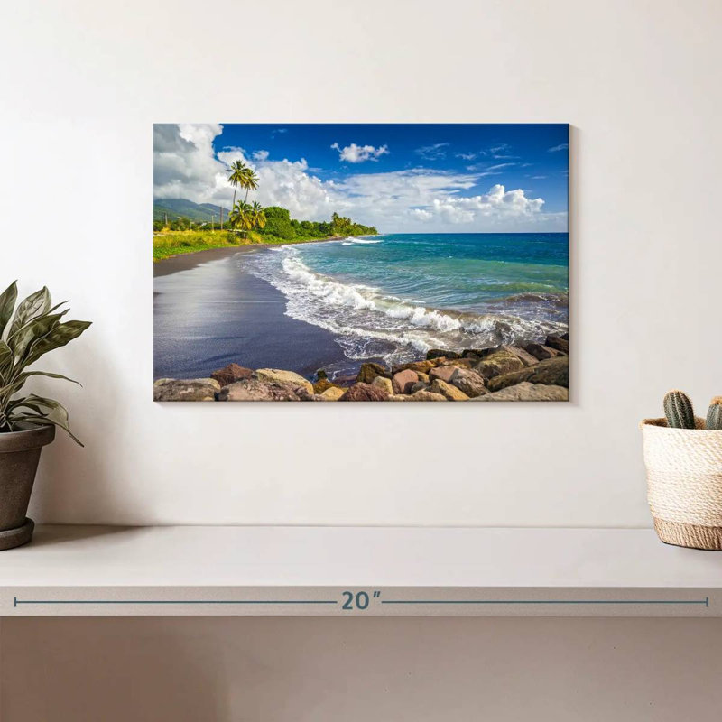 Nicci St Kitts Black Sand Island, H 8 po x l 12 po