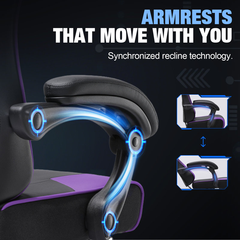 Brayden Studio PC & Racing Game Chair, Purple