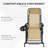 2 Pieces Outdoor Rocking Chairs, Foldable Reclining Zero Gravity Lounge Rocker With Pillow, Cup & Phone Holder, Combo Design With Folding Legs, Beige-129873770