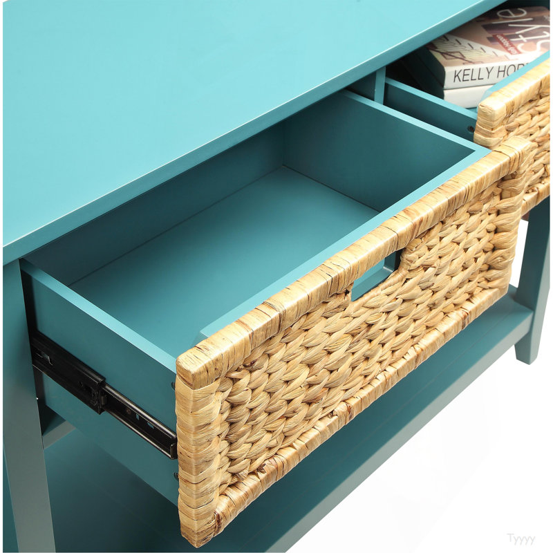 Console sarcelle, H 32,5 po x l 44 po x P 16 po