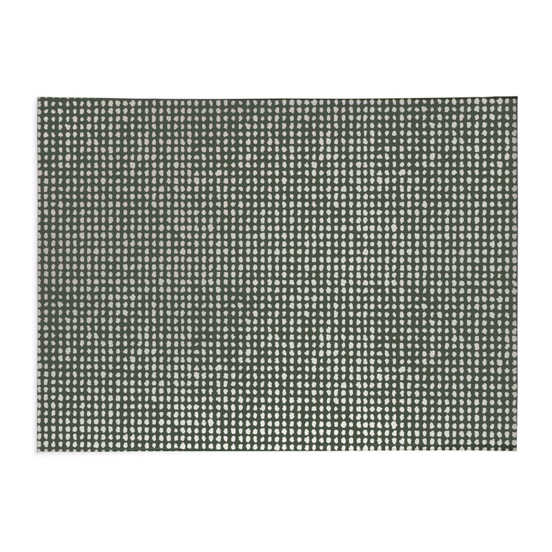 Paillasson d'intérieur Grunge Row, L 48 po x L 72 po, Vert