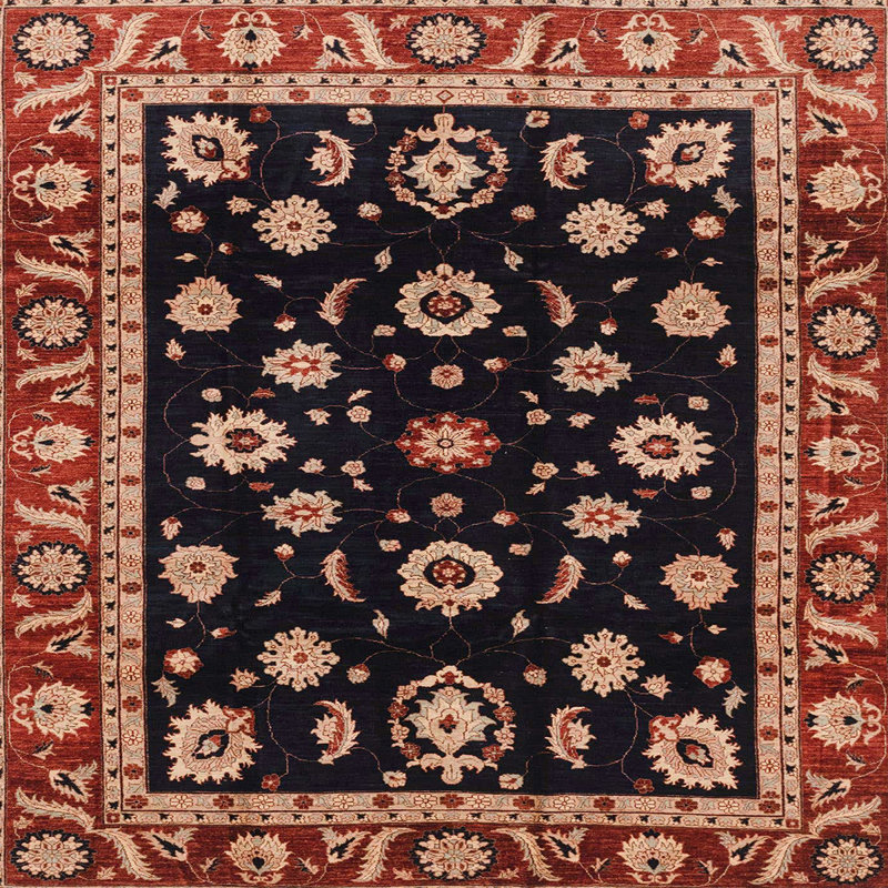 Abstract Indoor Rug, Square 6'