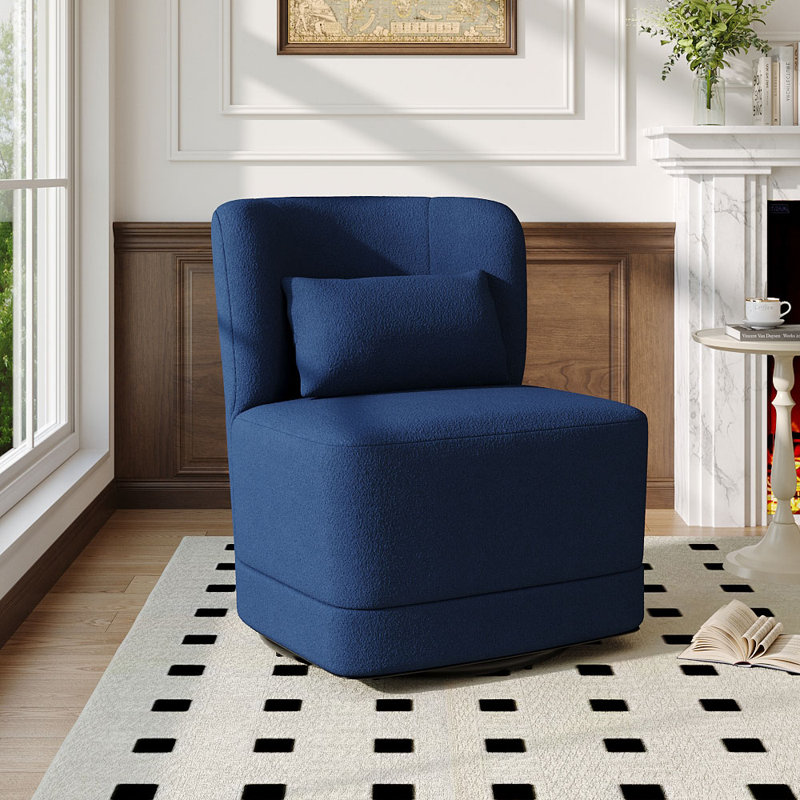 Upholstered Swivel Barrel Chair