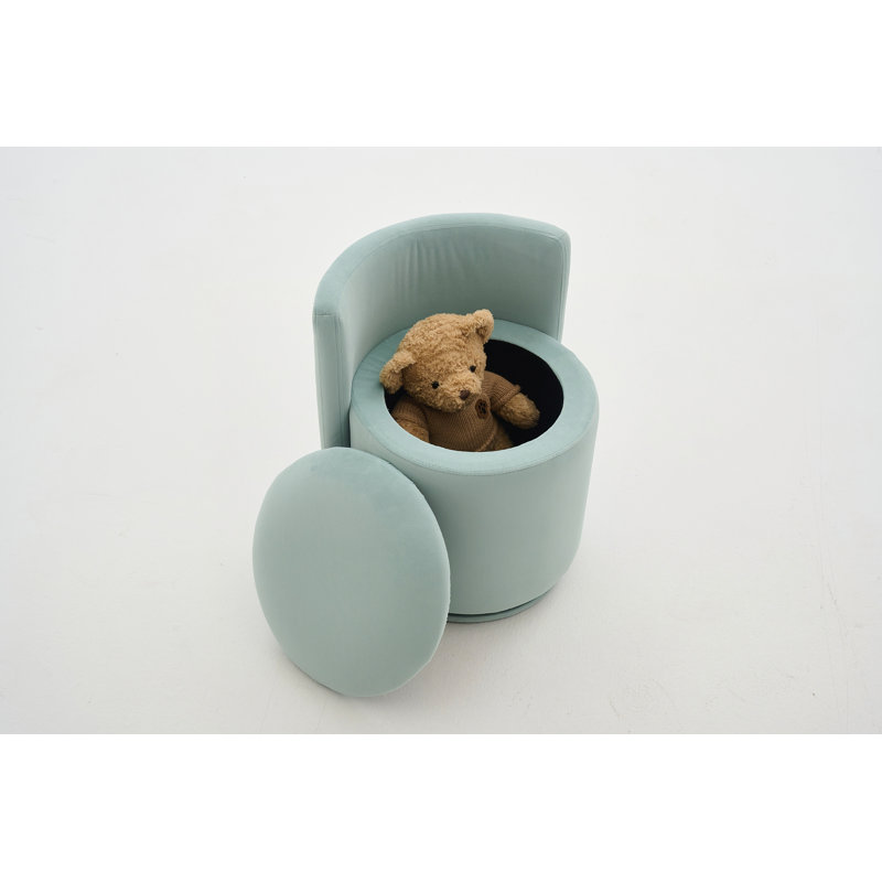 Fauteuil d'appoint pivotant, fauteuil de coiffeuse Comfy Barrel, Vert mousse