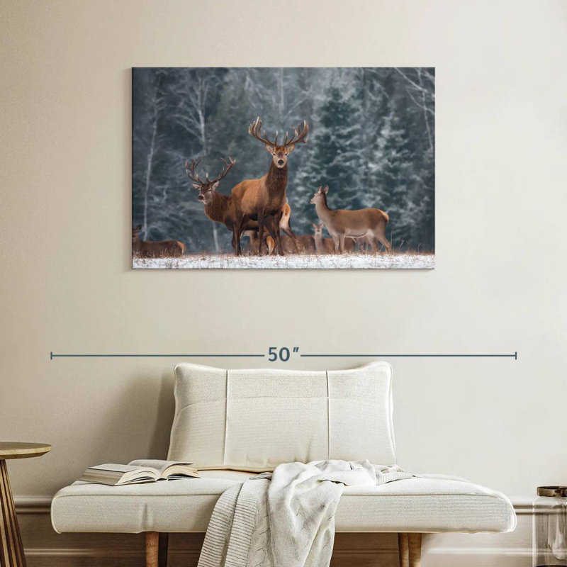 Cerf d'hiver Brampt, H 26 po x l 39 po