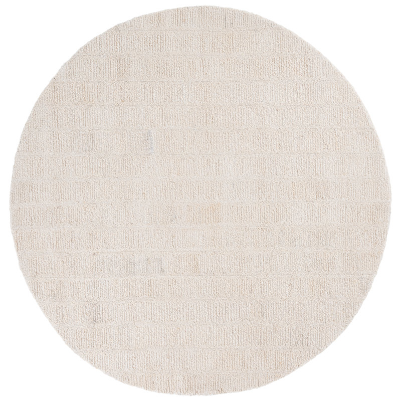 Harvest 108 Hand Tufted Wool Pile Striped Rug, Round 6'