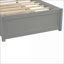 Structure de lit simple en bois de pin avec lit gigogne, gris - aucun sommier nécessaire