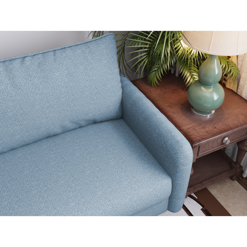 70'' Upholstered Sofa, Light Blue