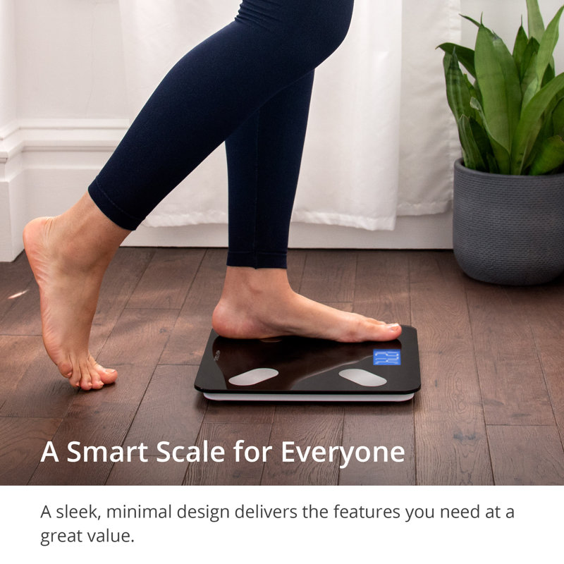 Greater Goods Bathroom Scale with App Integration, BMI, Body Fat Percentage, Muscle Mass Measurement, Smart Bathroom Scale