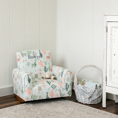 Adames Kids Personalized 9'' Rocking Chair and Ottoman