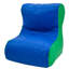 Chaise longue à dossier scolaire - bleu / vert