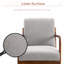 Chaise berçante en lin gris