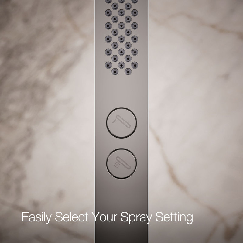 Shift + Square Two-Function Handshower, Multi-Function Handheld Shower Head, 1.75 GPM, Vibrant Titanium, Square, 1.75 GPM