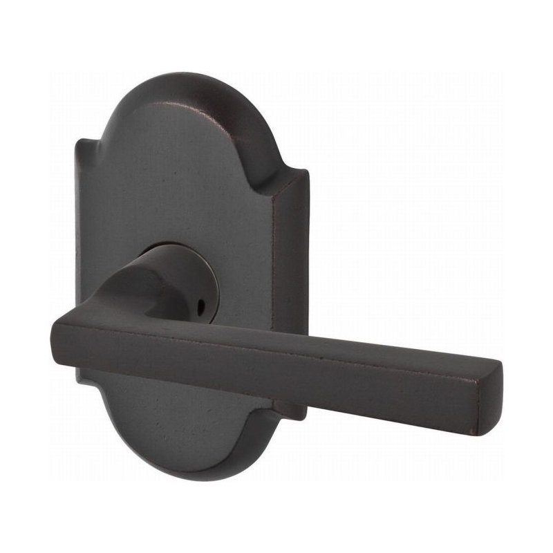 Taper Passage Door Lever with Rustic Arch Rose