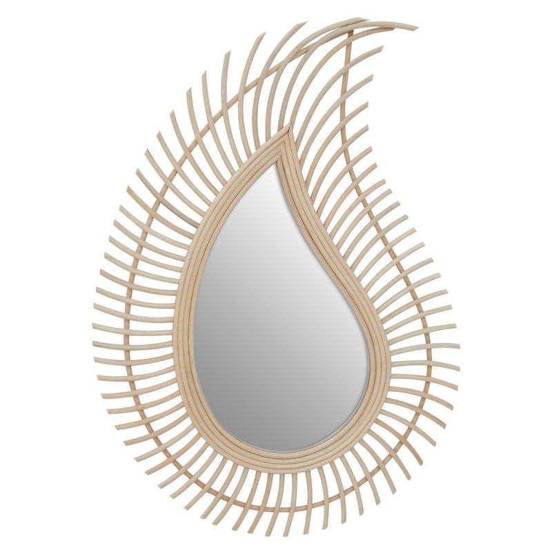 Beneduce Rattan Flat Wall Mirror