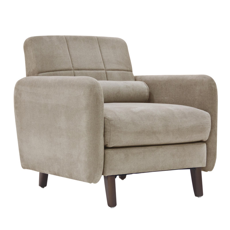 Fauteuil en polyester Natalie, Beige