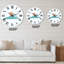 Horloge murale moderne, lune rouge sur montagnes bleues abstraites II-60187783