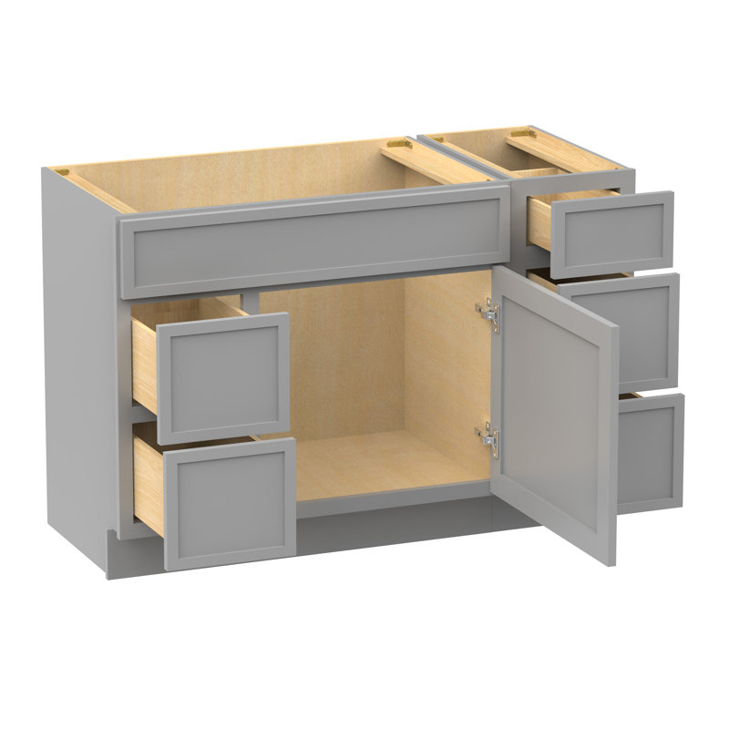 Base de meuble-lavabo simple 48 po seulement, Gris
