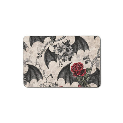 Tapis de bain Gothic Bat Rose, 16 po x 24 po