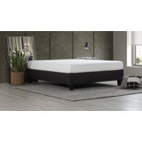 Speedy Dark Grey Upholstered Platform Bed Base