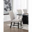 Ensemble de salle à manger élégant 7 pièces avec dessus en marbre véritable et chaises en tissu bouclé gris