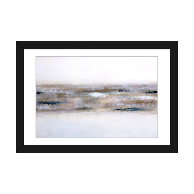 «Earthly Textures», reproduction sur toile, H 24 po x l 32 po x P 1 po, Papier d'art encadré noir, Blanc