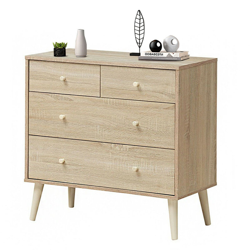 Commode 4 tiroirs Maldanado, Chêne