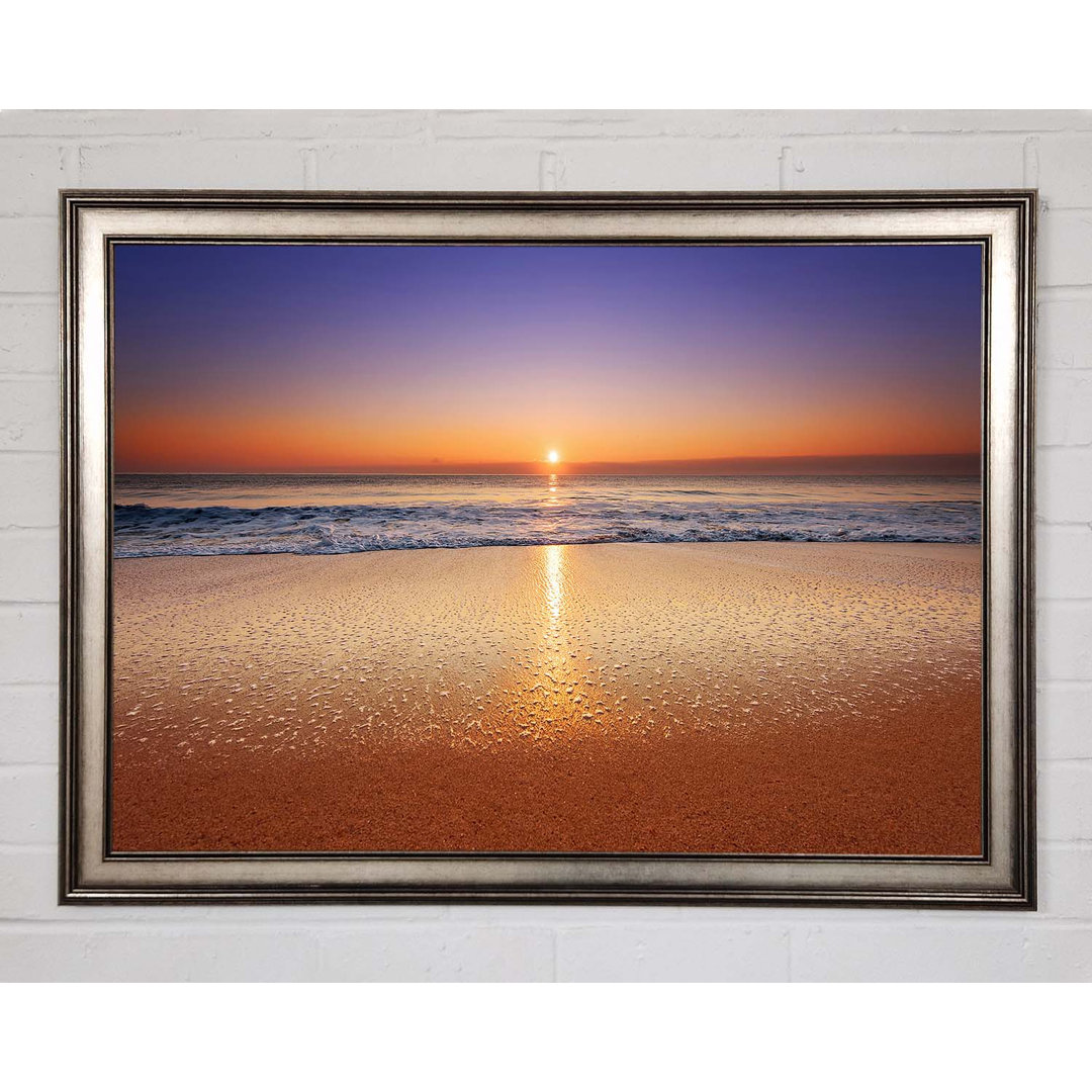 Gerahmtes Leinwandbild Distant Ocean Sunset