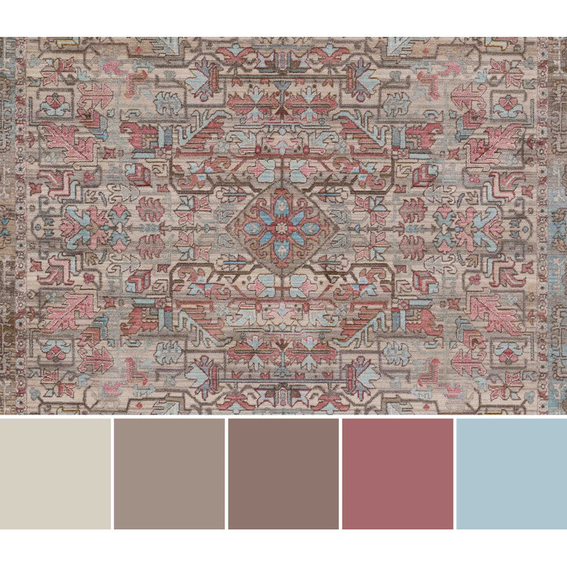 Karns Multi Color Rug, Rectangle 9' x 12'