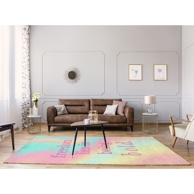 Arrière-plan multicolore tapis en poly-chenille, Rectangle 5 pi x 7 pi