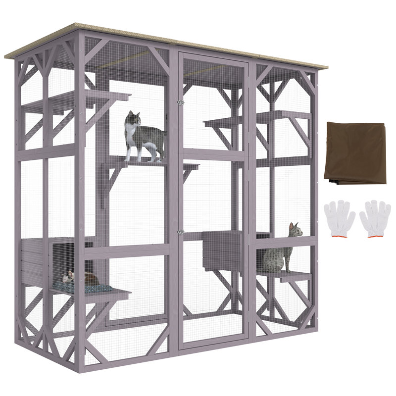 Cat House Outdoor, 7-Tier Large Catio