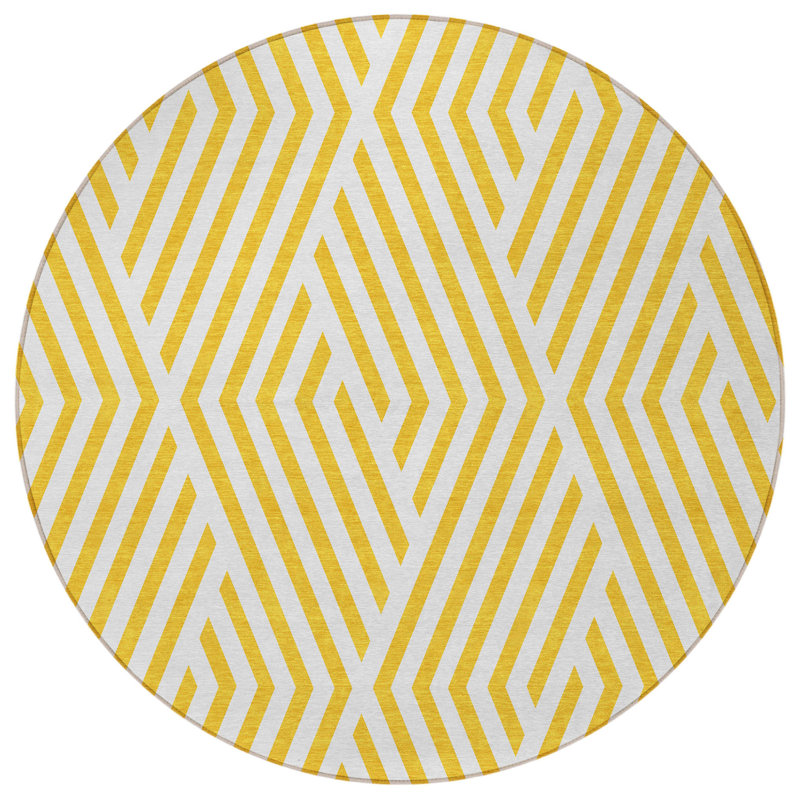 Tapis d'intérieur rond antidérapant 8 pi