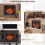 Foyer électrique encastrable 33 pouces avec garniture amovible - Écran tactile pour foyer sans fumée et bruit de feu craquelé Réglages de luminosité de flamme réglables 1500 W, chaleur de 5018 / H et 400