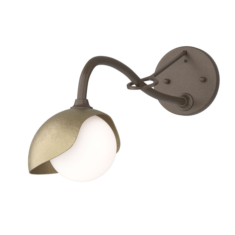 Brooklyn 1 - Light Hardwired Armed Sconce, Soft Gold, Bronze