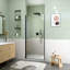 Porte de douche pivotante semi-sans cadre Cressa avec verre de sécurité trempé et cadre résistant à la corrosion-123043998-123044002