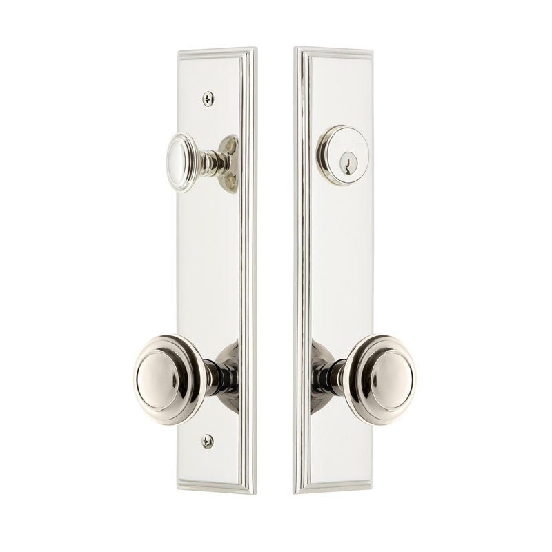 Ensemble d'entrée complet Carré, Nickel poli, 2,375 po