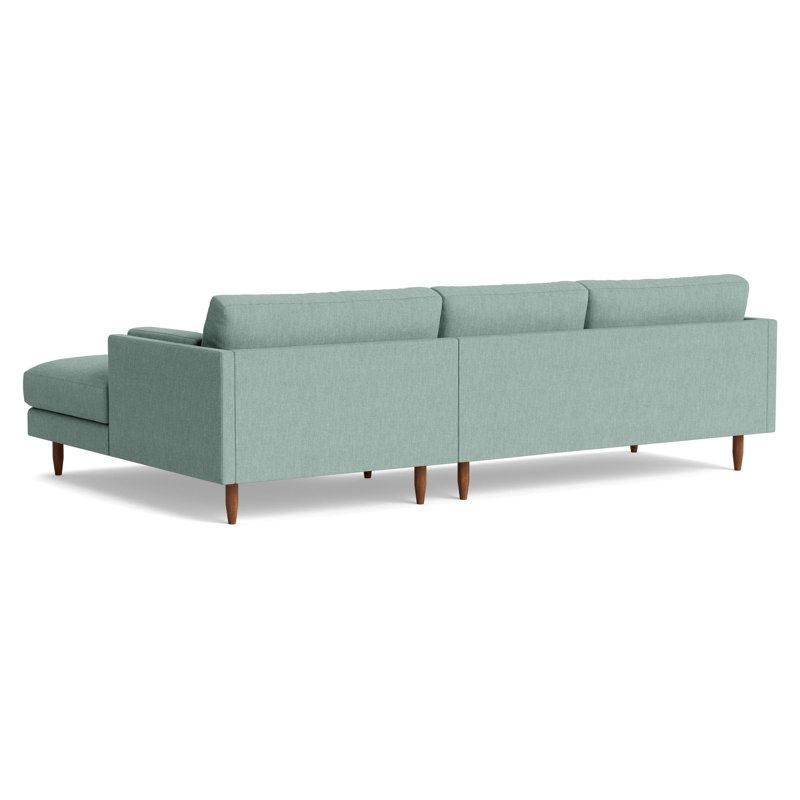 Skinny Fat Chaise Sectional, Performance Weave - Spa, Right Hand Facing