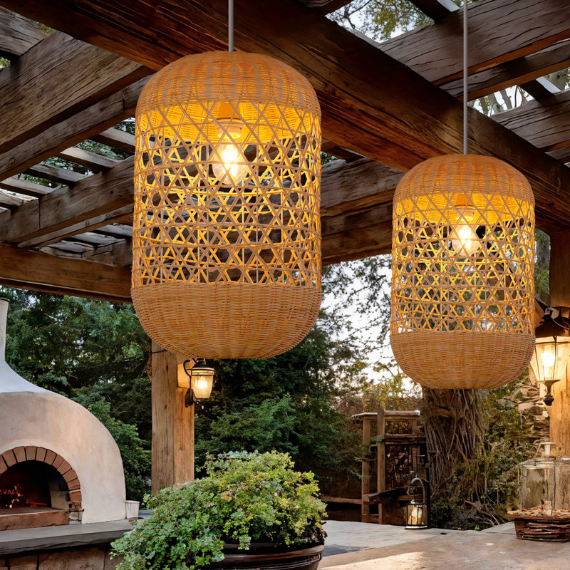 1 - Light Natural Chandelier Pendant