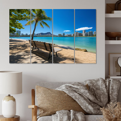 Morman " Hawaiian Beach Scenery " 4 - Pieces