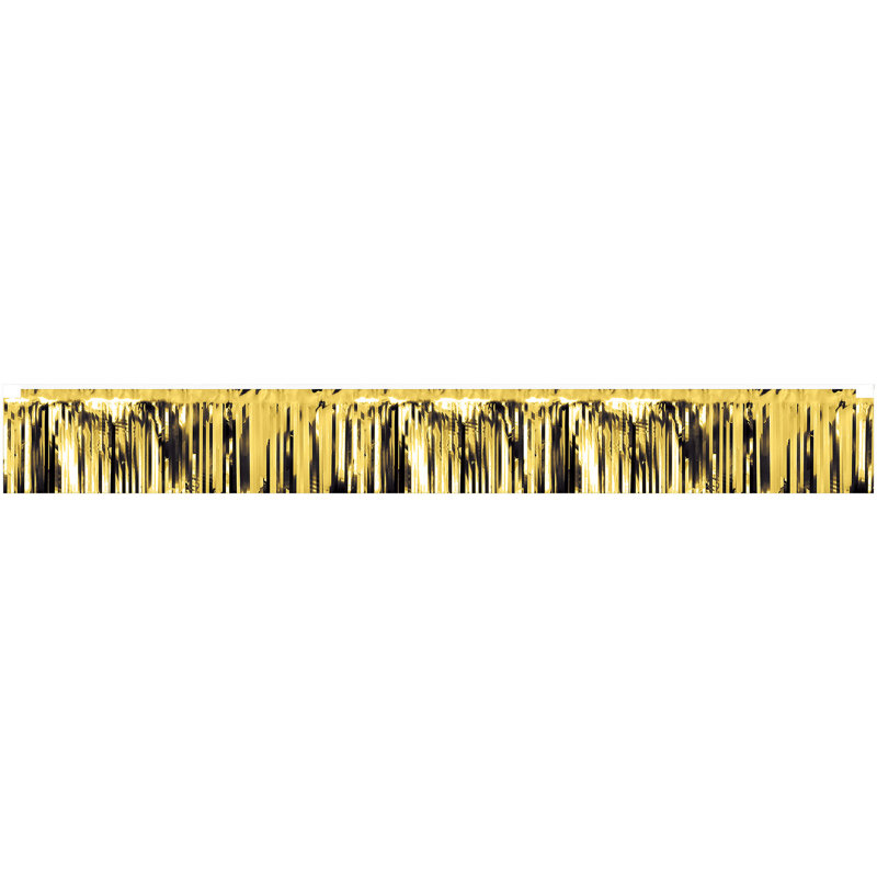 Bannière à franges métalliques 7,5 po x 5 pi, paquet de 12, Or