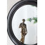 Miroir mural rond 23,5 "avec cadre en bois noir, miroir décoratif classique antique, pour salon, vestibule, salle de bain, bureau