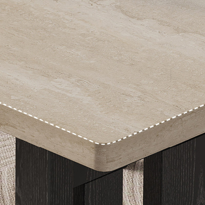 Mease, 7 pièces : table, 6 chaises, H 29,53 po x l 59,06 po x P 31,5 po, Beige