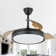 Aadvik 42" Retractable Ceiling Fan with LED Lights and Remote, 6-speed Reversible Fan