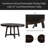 Farmhouse Round Extendable Dining Table With 16" Leaf Wood Kitchen Table-1516489470