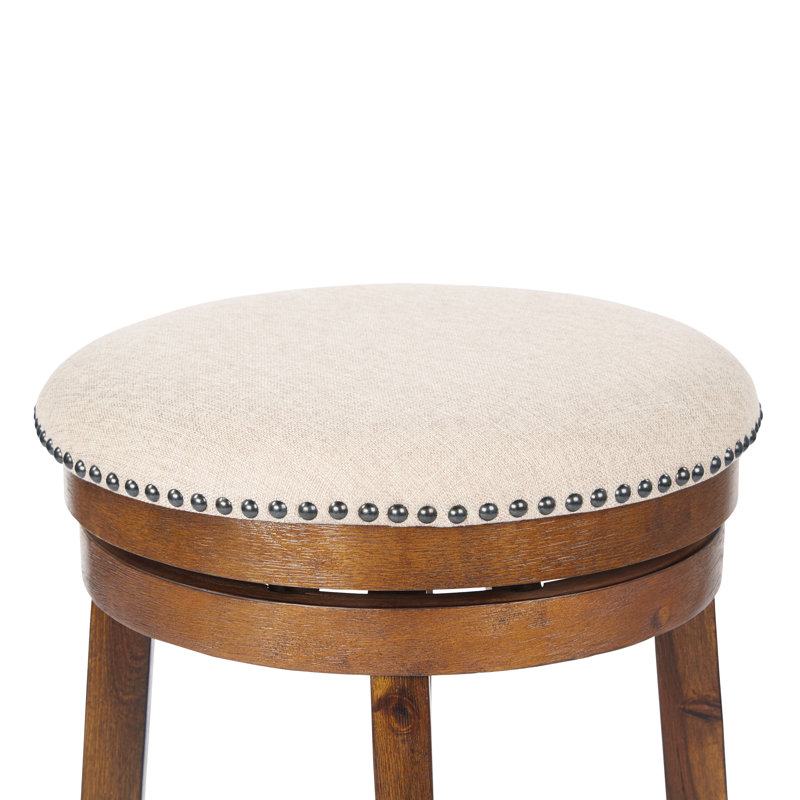 Tabouret de comptoir pivotant 26 po Beedle, Brun brûlé / Beige