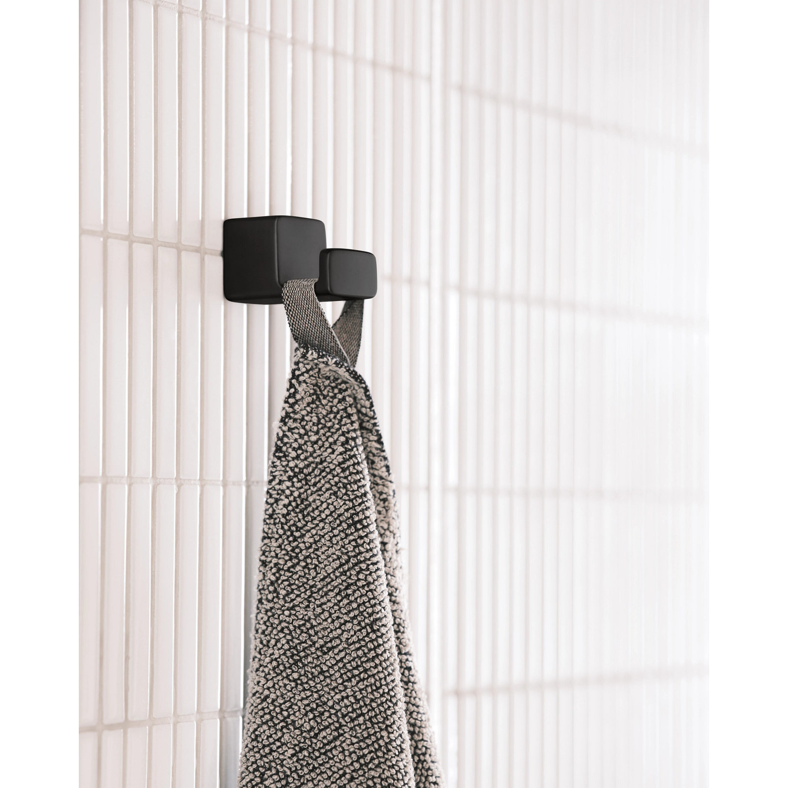 90 Degree Wall mounted Robe Hook, Matte Black