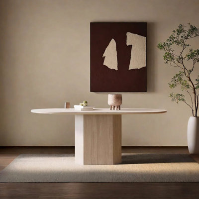 Oval dining table, fashionable design
