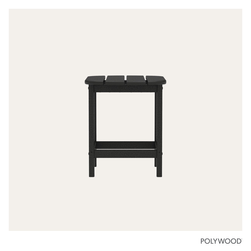 POLYWOOD South Beach 18" Side Table, Black