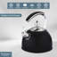 Buckingham Black Whistling Stovetop Kettle Stainless Steel Induction Compatible 2 Litres